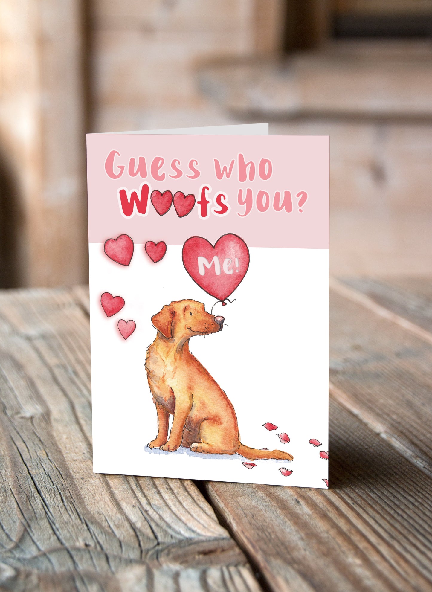 Labrador Fox Red Valentine's Card