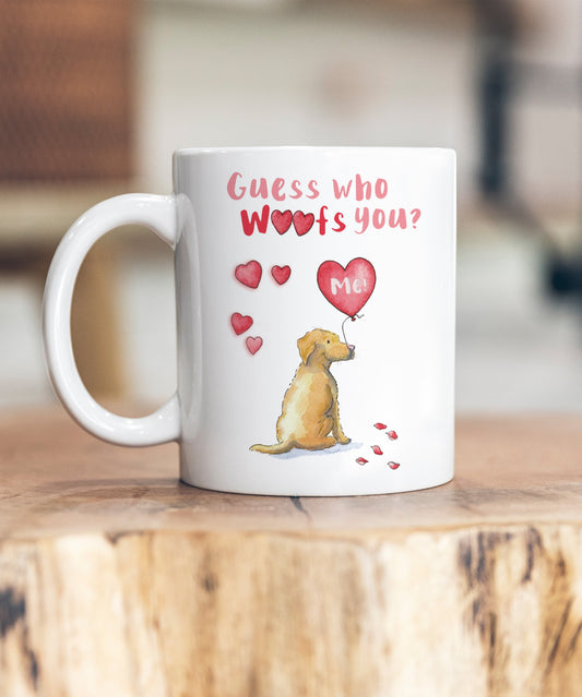 Labrador Yellow Guess Who Woofs You Ceramic Mug