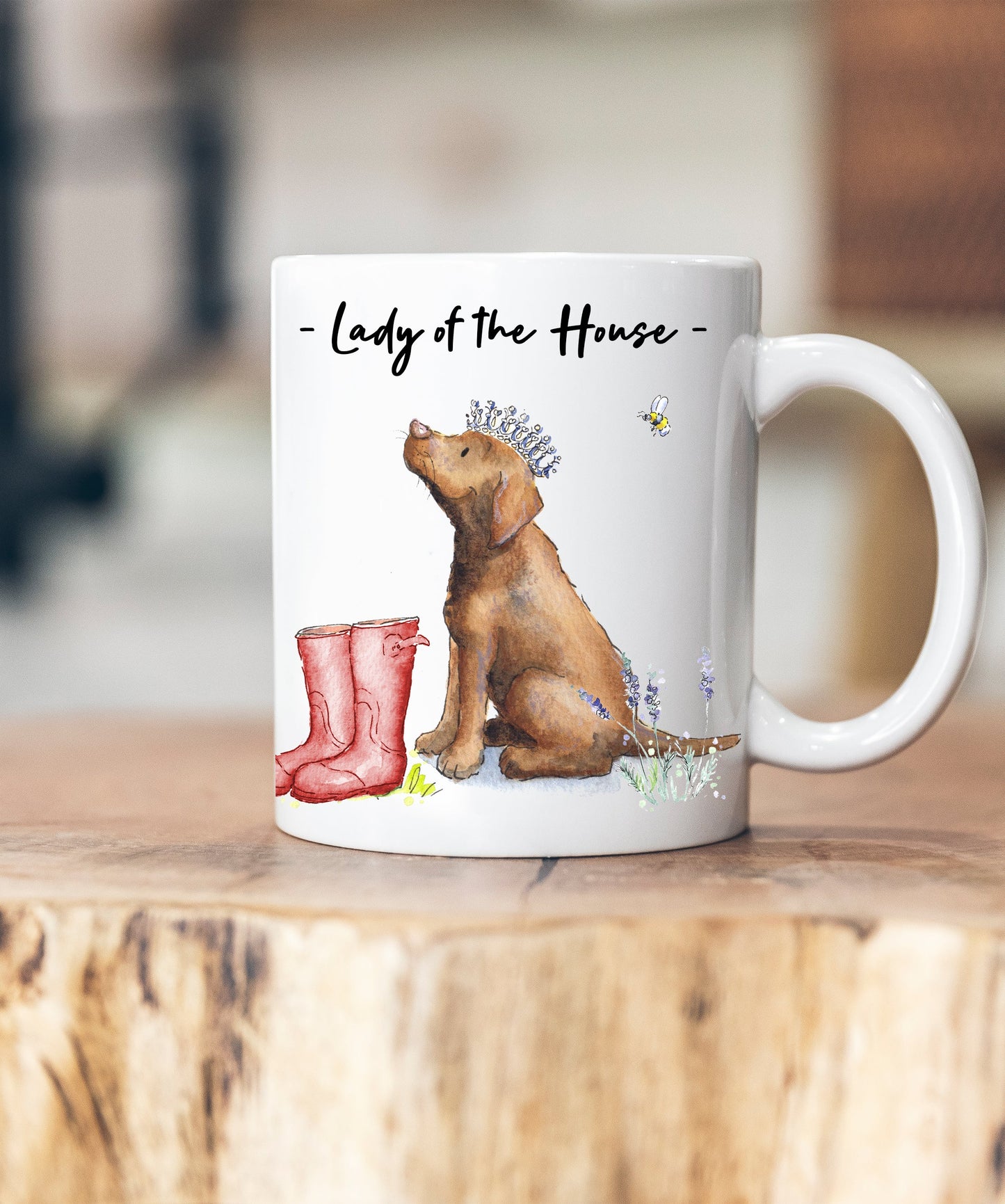 Lady of the House Chocolate Lab Ceramic Mug