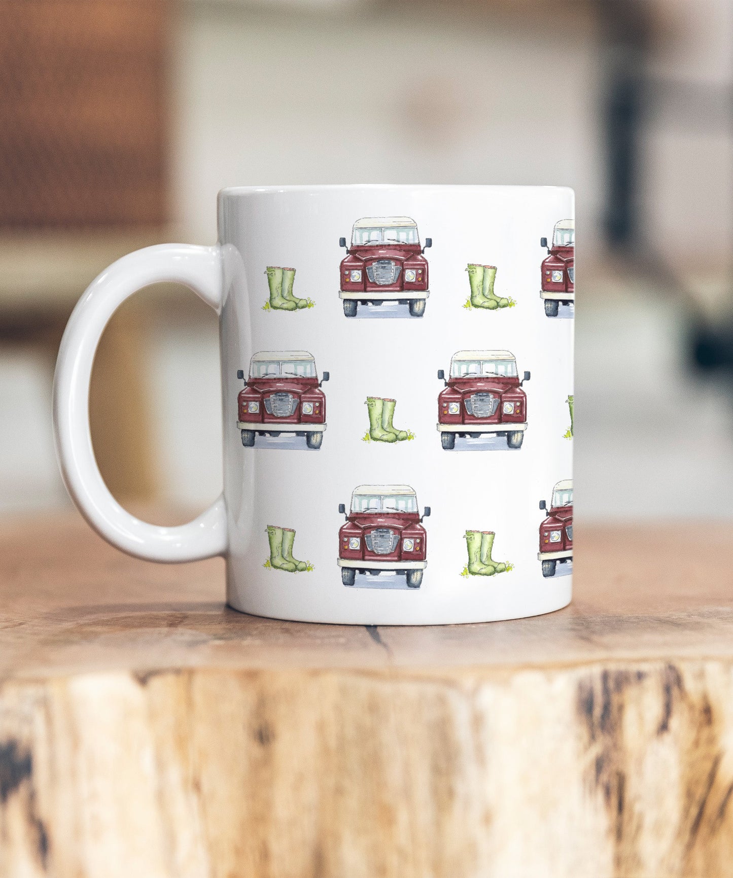 Red Landy and Bee Ceramic Mug