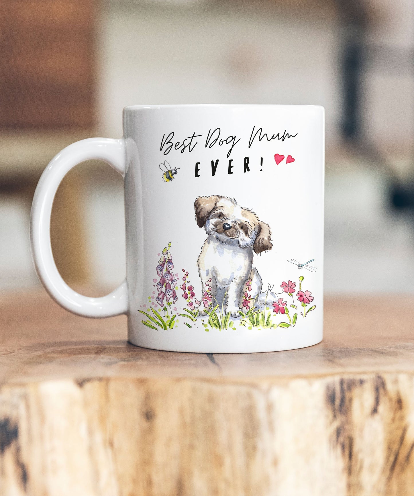 Best Dog Mum Lhasa Apso Sitting Ceramic Mug