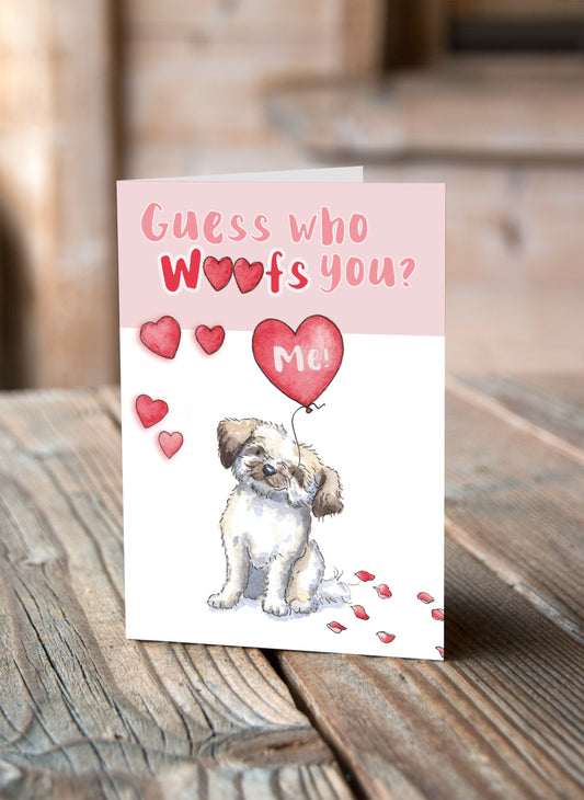 Lhasa Apso Valentine's Card