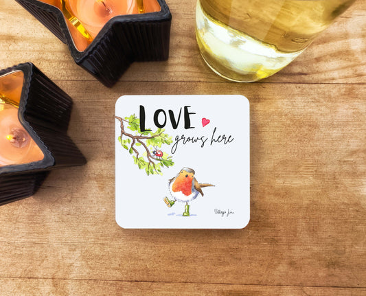 Love Grows Here Coaster