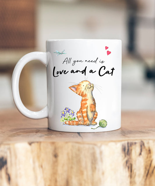 Love and a Cat Ginger Ceramic Mug