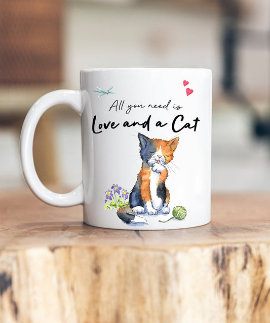 Love and a Cat Tortie Ceramic Mug