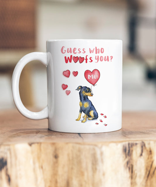 Miniature Pinscher Who Woofs You Ceramic Mug