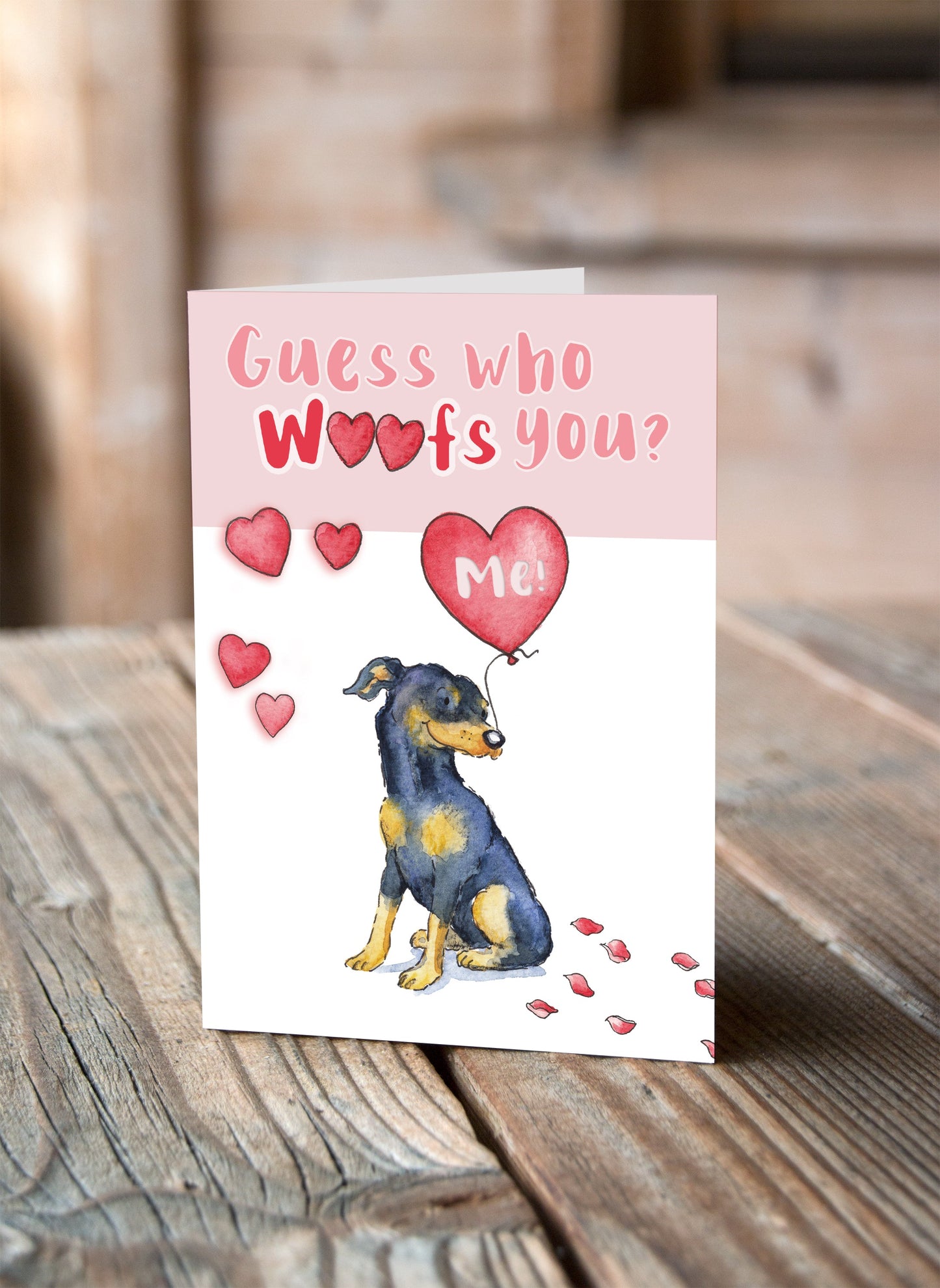 Miniature Pinscher Valentine's Card