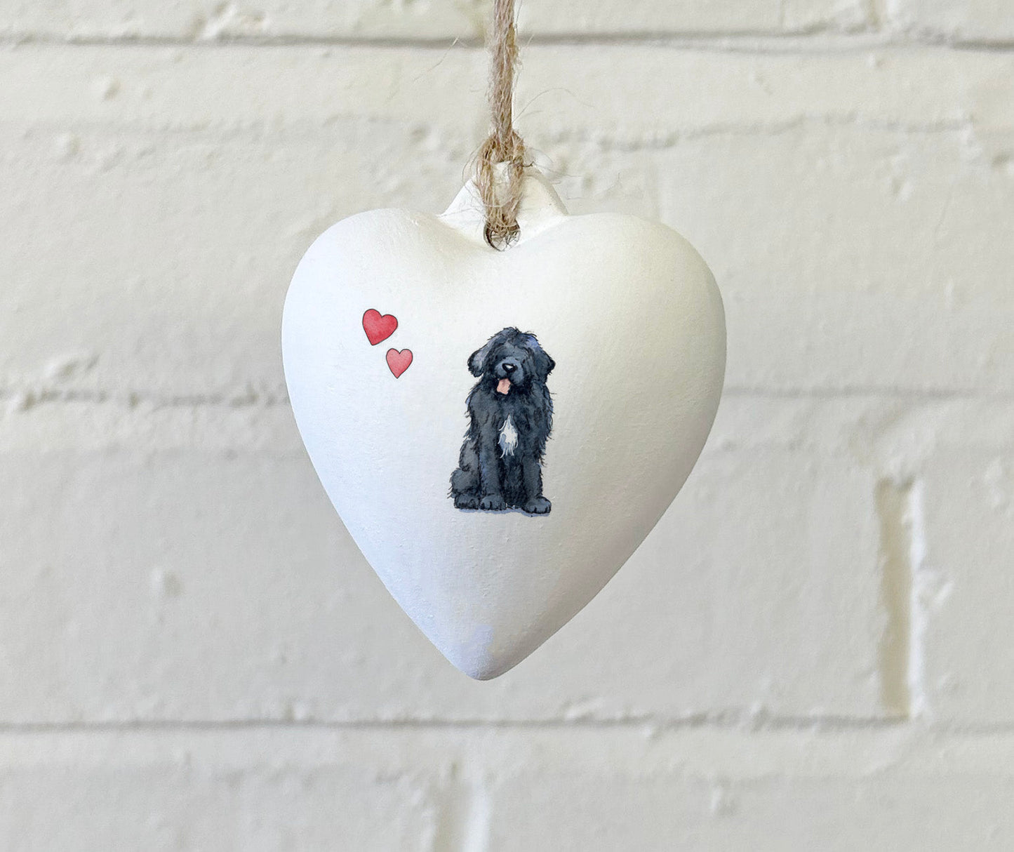 Newfoundland Ceramic Heart Bauble