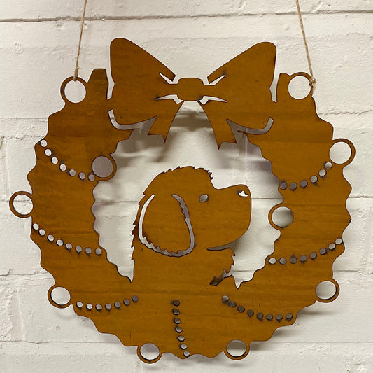 Newfoundland Festive Wreath - Rustic Festive Decoration - Solid Steel