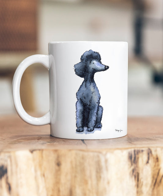 Poodle Black Ceramic Mug