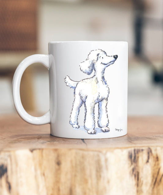 Poodle White Ceramic Mug