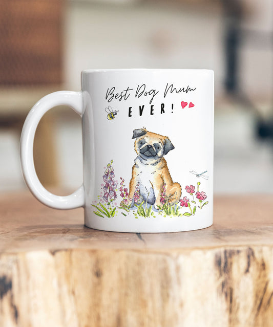 Best Dog Mum Pug Ceramic Mug