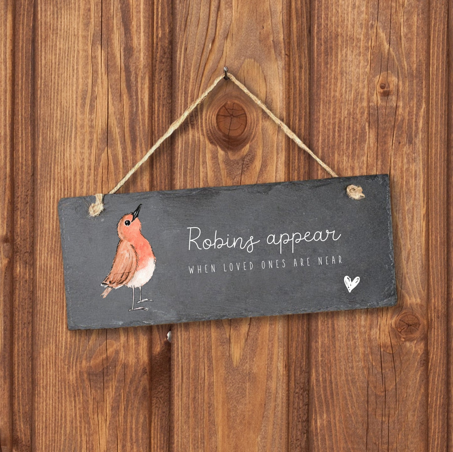 Robins Appear - Hanging Long Slate