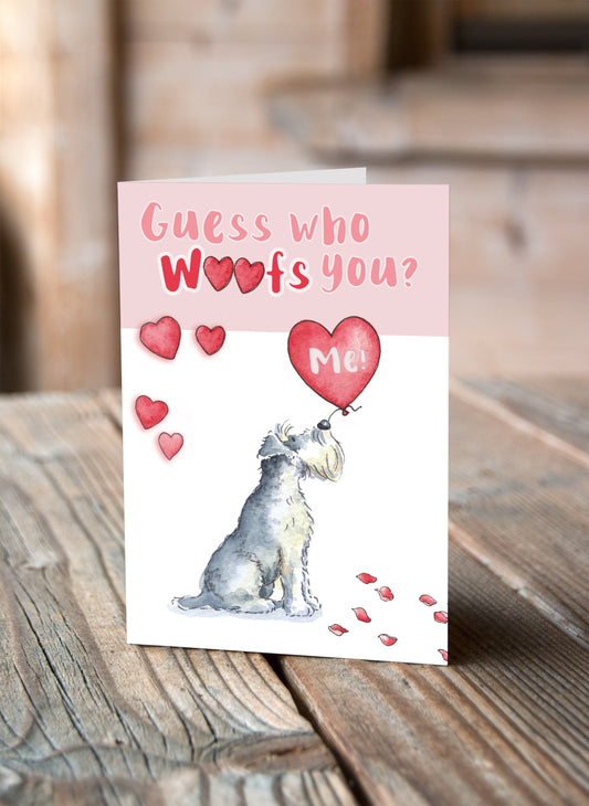 Schnauzer Valentine's Card