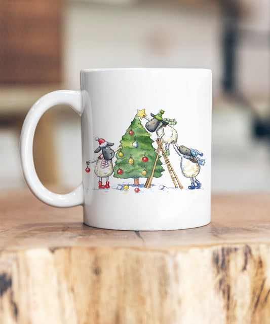 Sheepies Christmas Tree Ceramic Mug