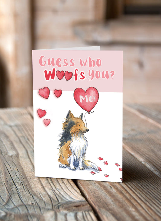 Sheltie Valentine's Card