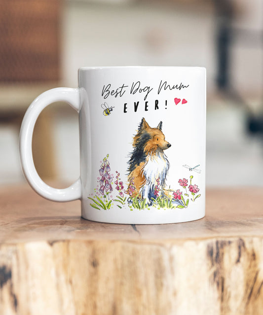 Best Dog Mum Sheltie Ceramic Mug