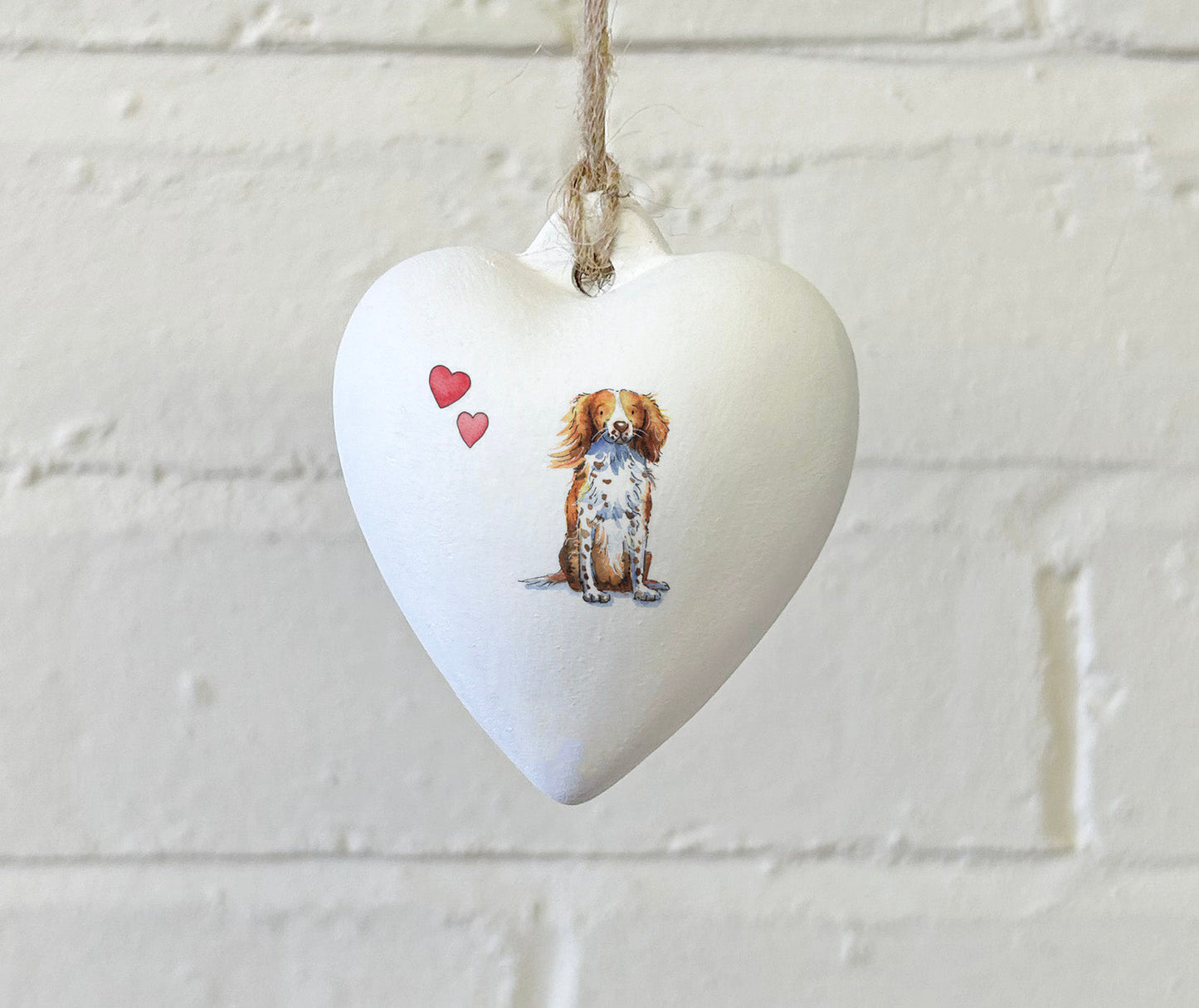 Sprocker Ceramic Heart Bauble