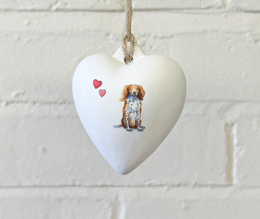 Sprocker Ceramic Heart Bauble