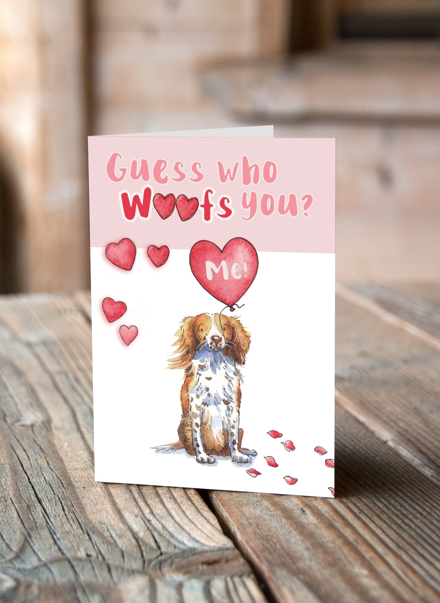 Sprocker Red & White Valentine's Card