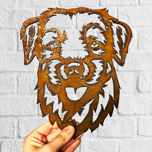 Border Terrier - Rustic Rusted Pet Garden Sculpture - Solid Steel