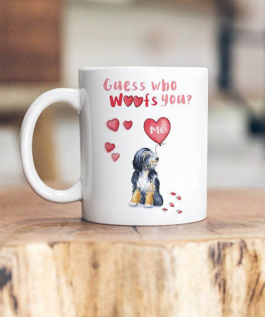 Tibetan Terrier Guess Who Woofs You Ceramic Mug