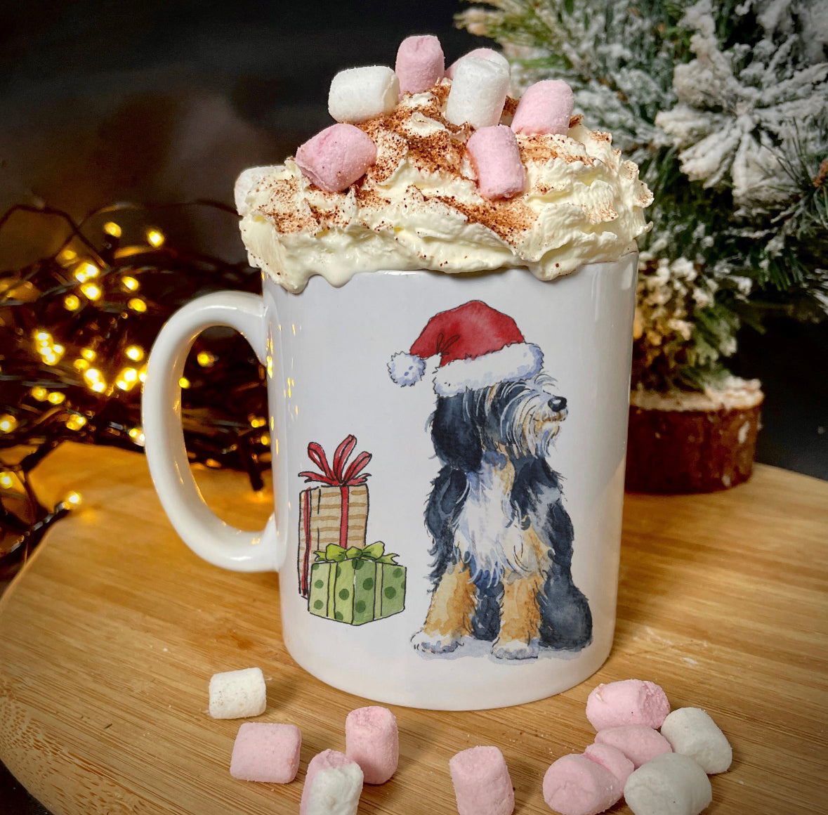 Tibetan Terrier Christmas Ceramic Mug