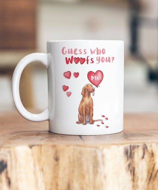 Vizsla Guess Who Woofs You Ceramic Mug