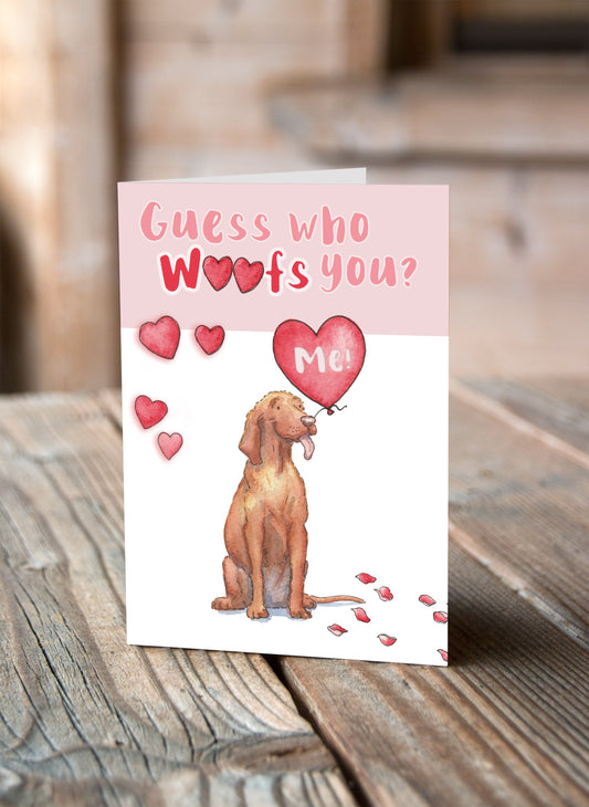 Vizsla Valentine's Card