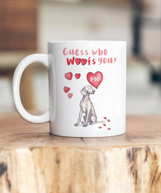 Weimaraner Guess Who Woofs You Ceramic Mug