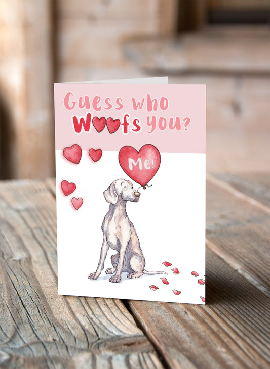 Weimaraner Valentine's Card