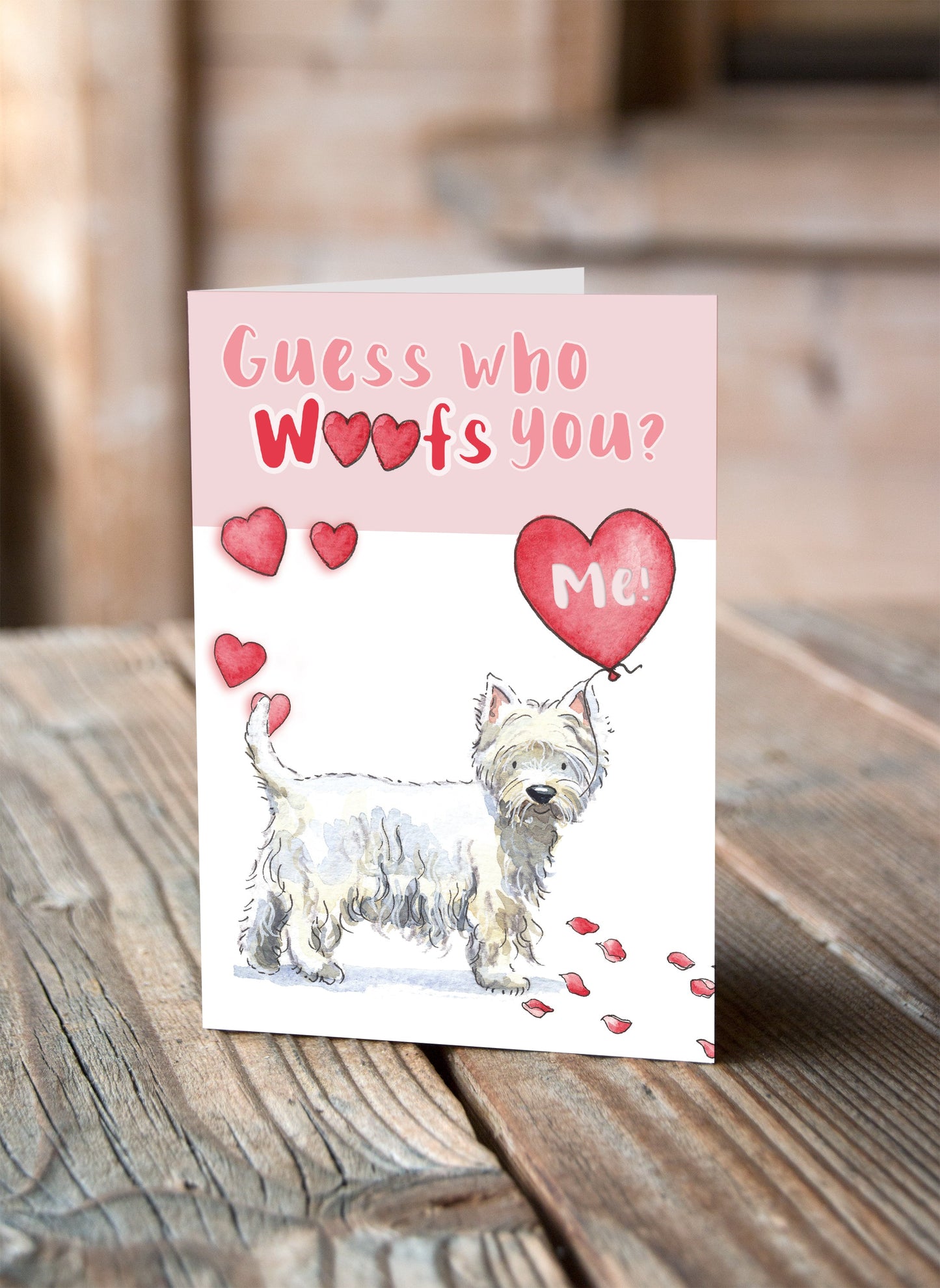 Westie Valentine's Card