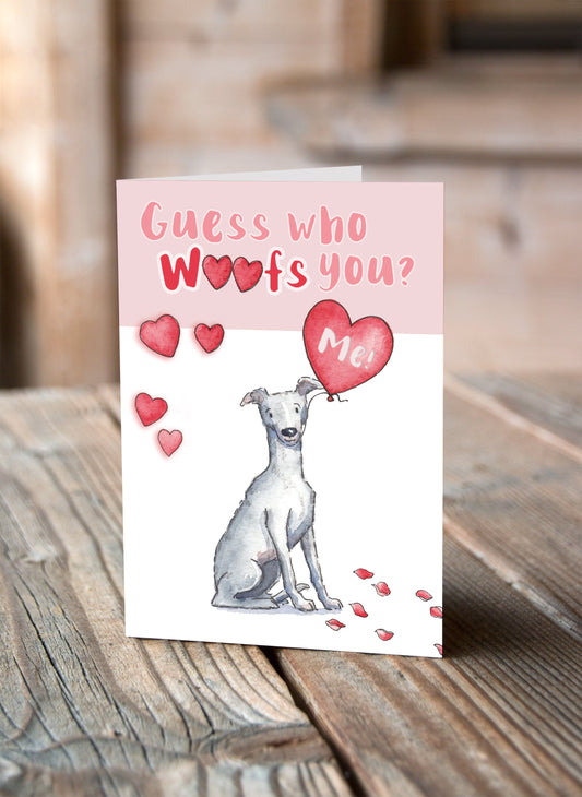 Whippet Valentine's Card