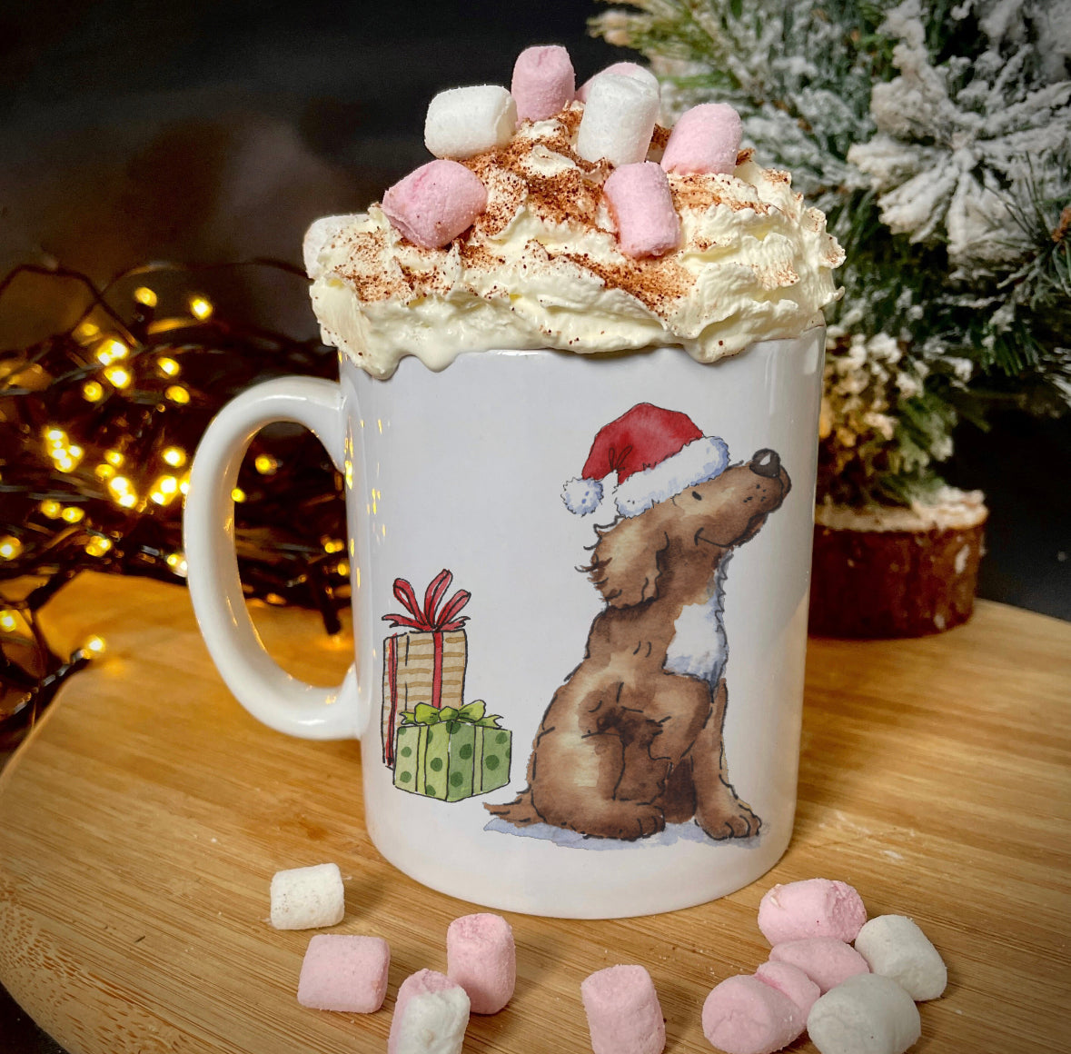 Working Cocker Christmas Ceramic Mug