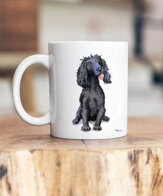 Cocker (Working) Black Ceramic Mug