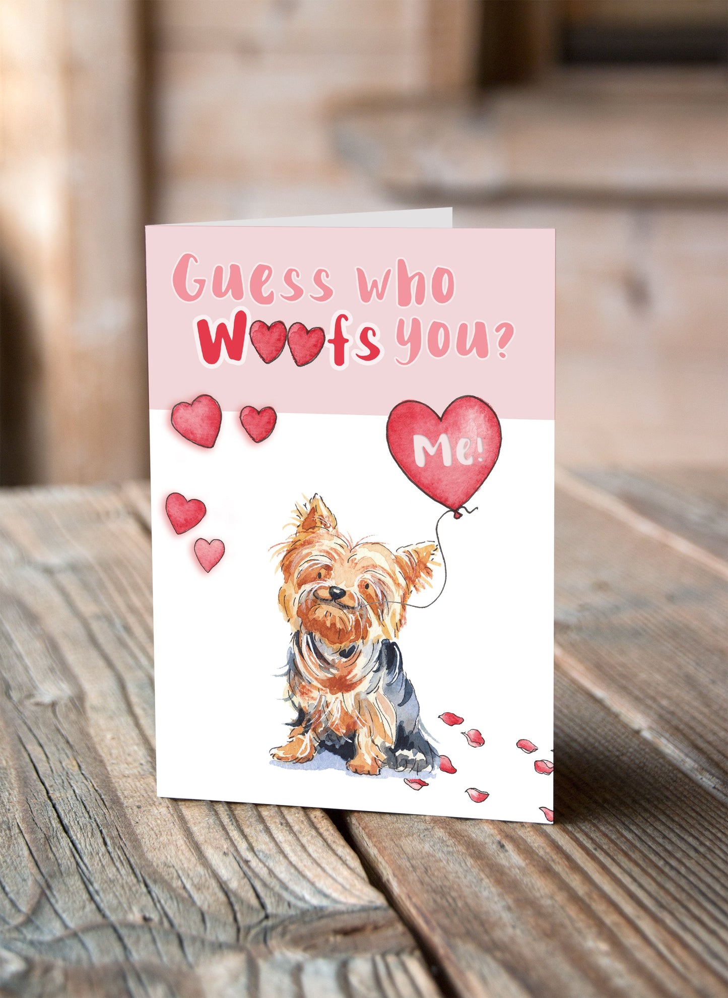 Yorkshire Terrier Valentine's Card